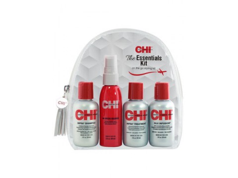 CHI INFRA Essentials Kit rinkinys plaukams (Šampūnas+Kaukė+Apsauga nuo karščio+Plaukų šilkas) 59 ml x 4 vnt.